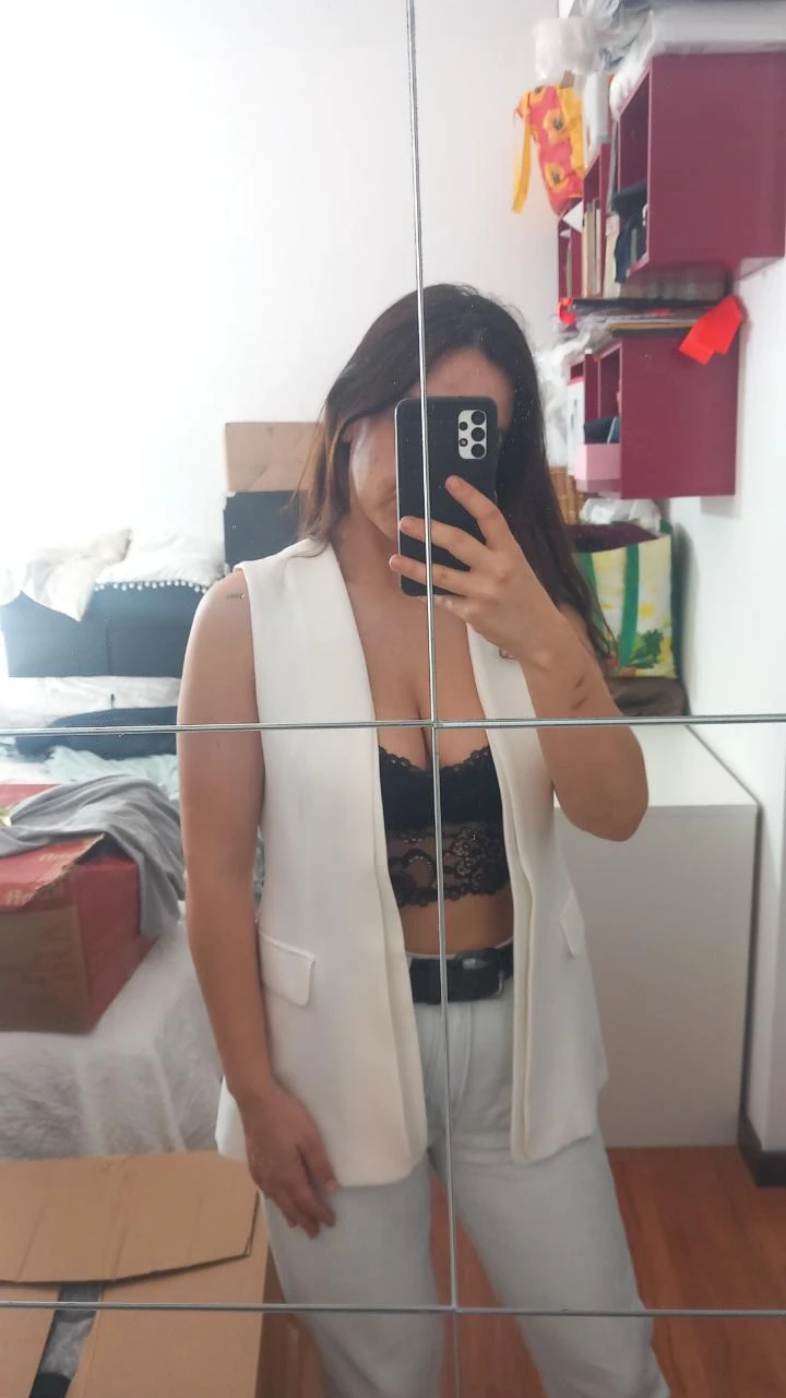 Gilet branco sem mangas Zara – Tamanho M | Colete branco – photo 10